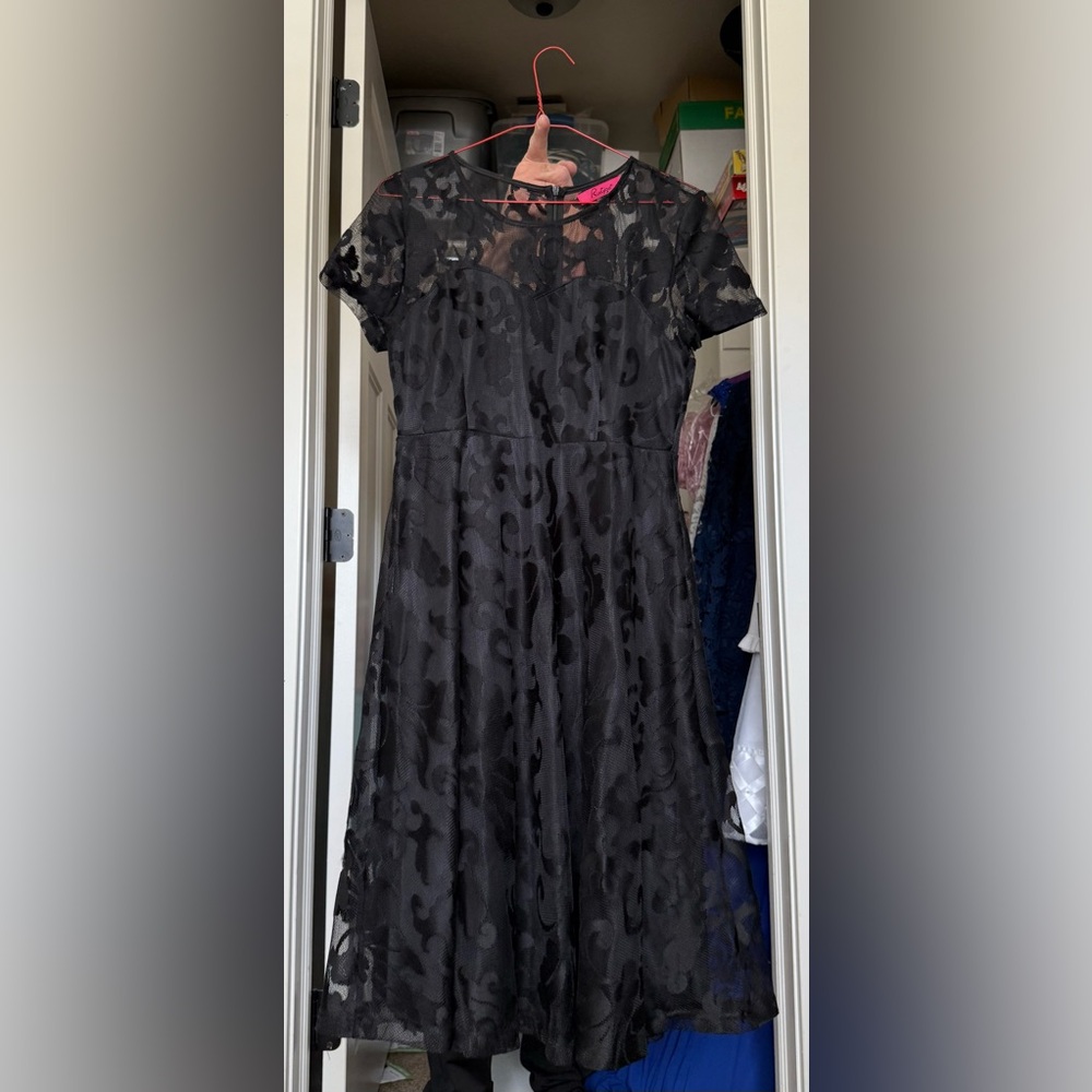 short black lace dress